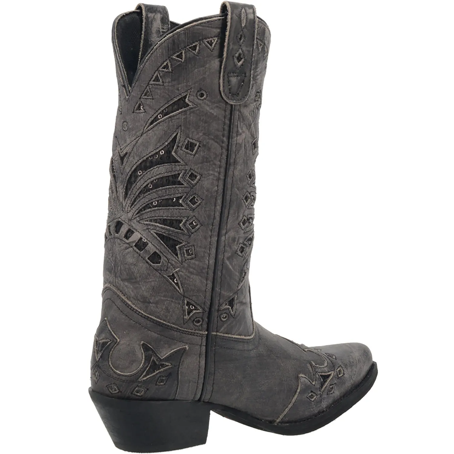 Laredo Stevie Women's Black Leather Cowboy Boots