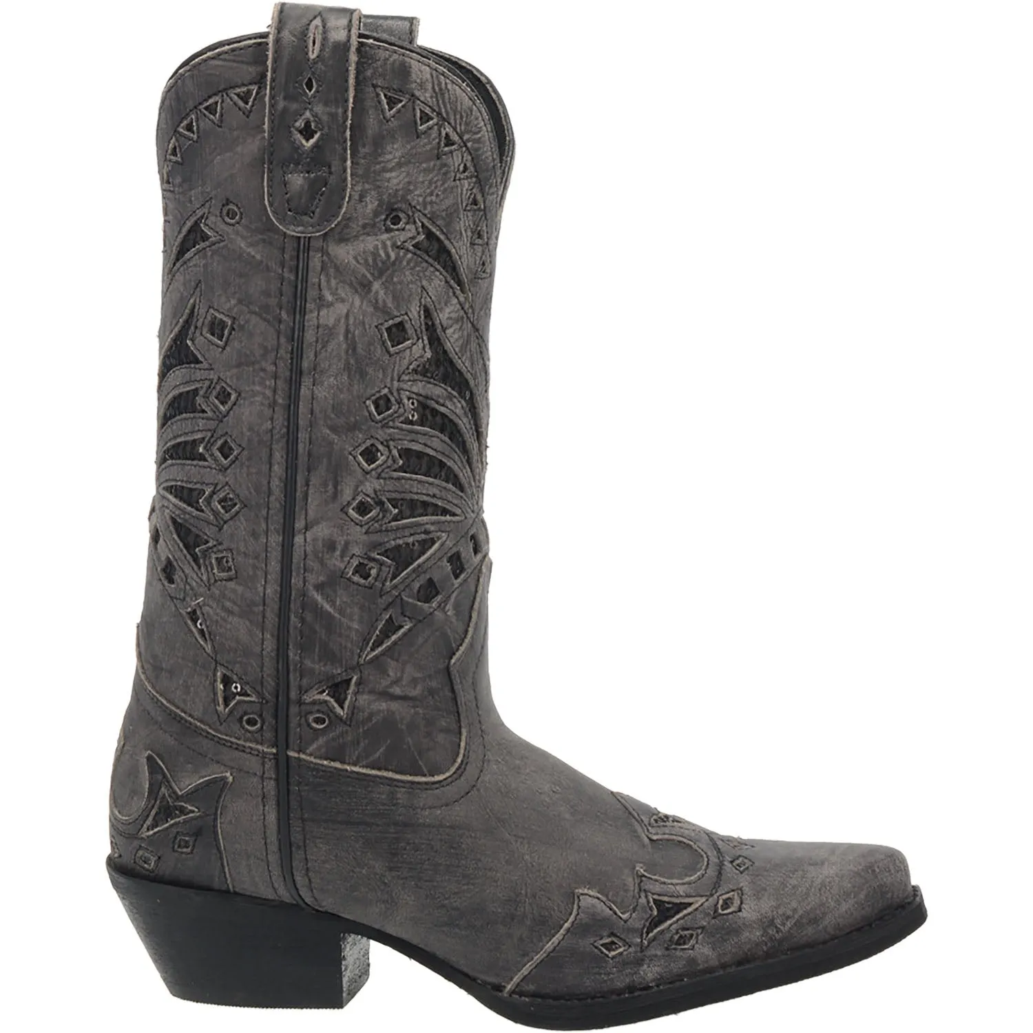 Laredo Stevie Women's Black Leather Cowboy Boots