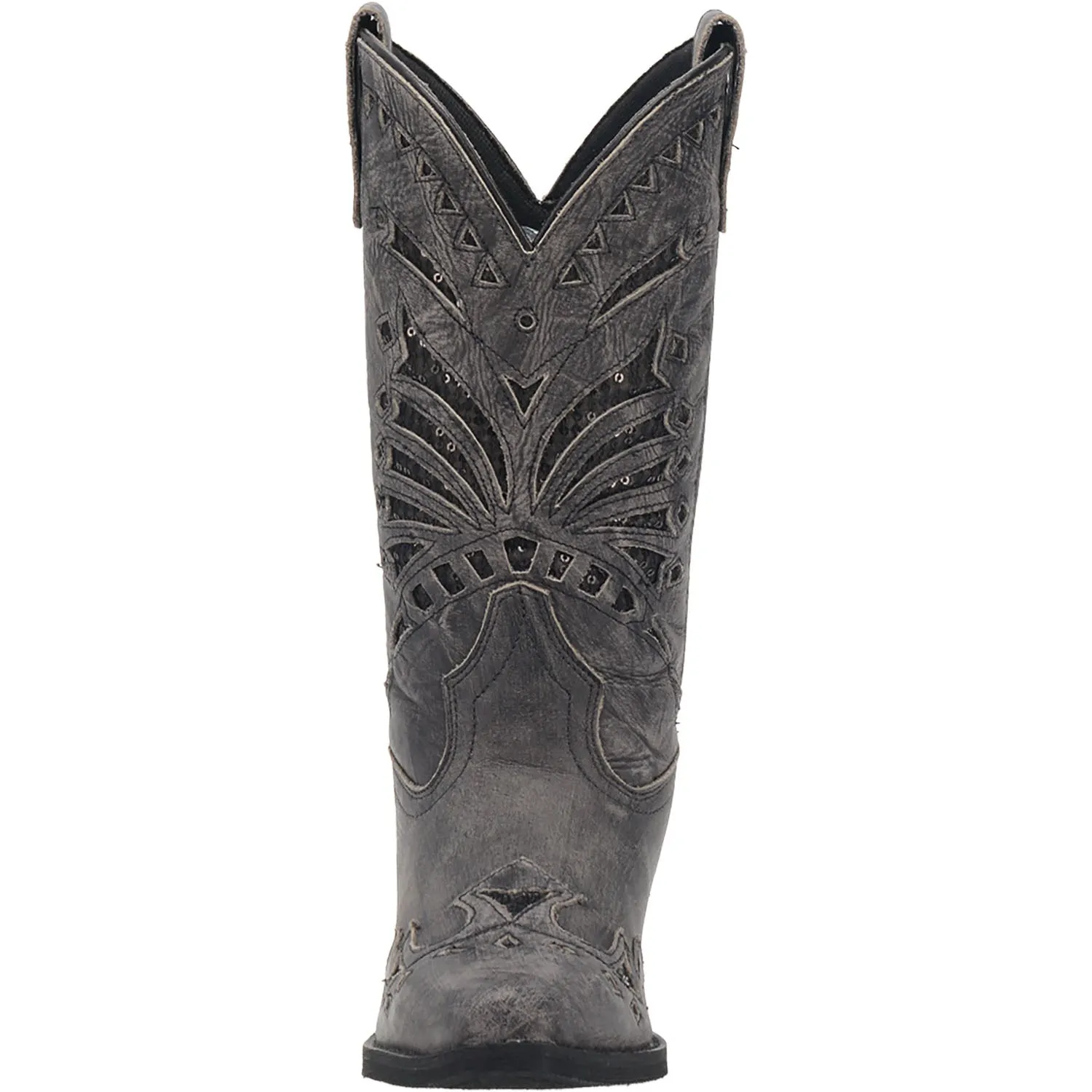 Laredo Stevie Women's Black Leather Cowboy Boots