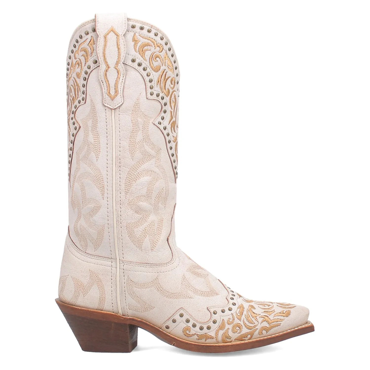 Laredo Women's Regan - White Leather Cowboy Boots.