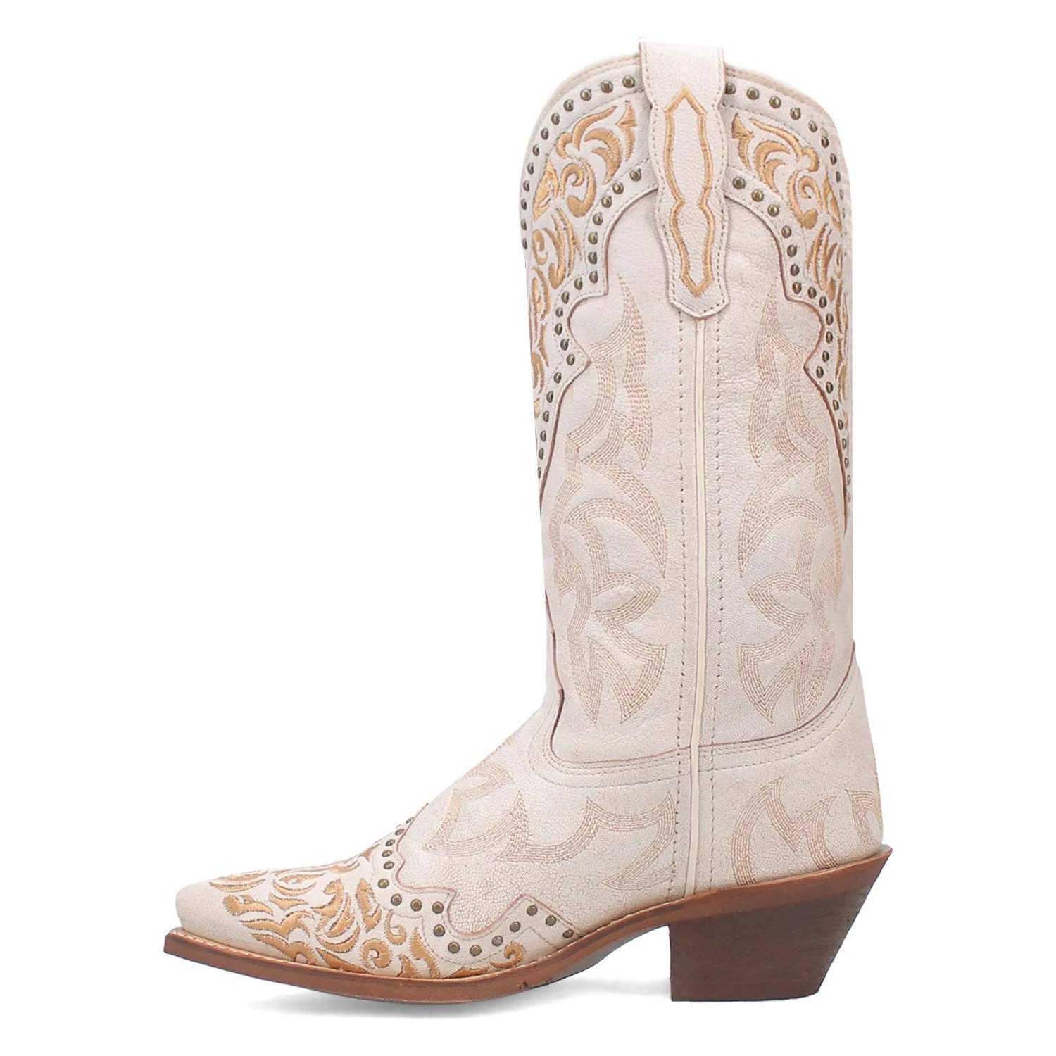 Laredo Women's Regan - White Leather Cowboy Boots.