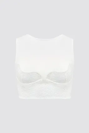 Lea white cropped top - Buy now for a stylish look.