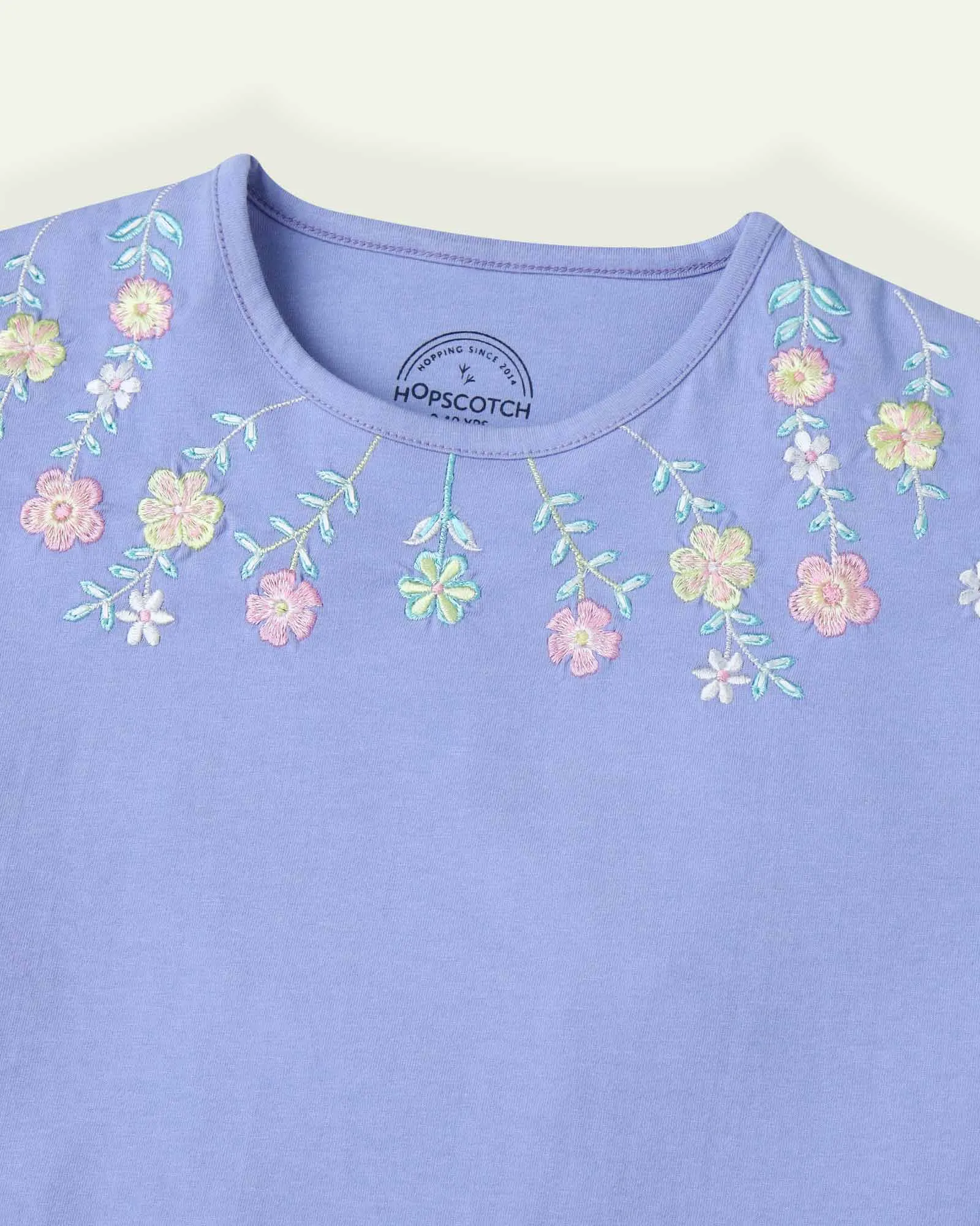 Lilac T-Shirt with Embroidery