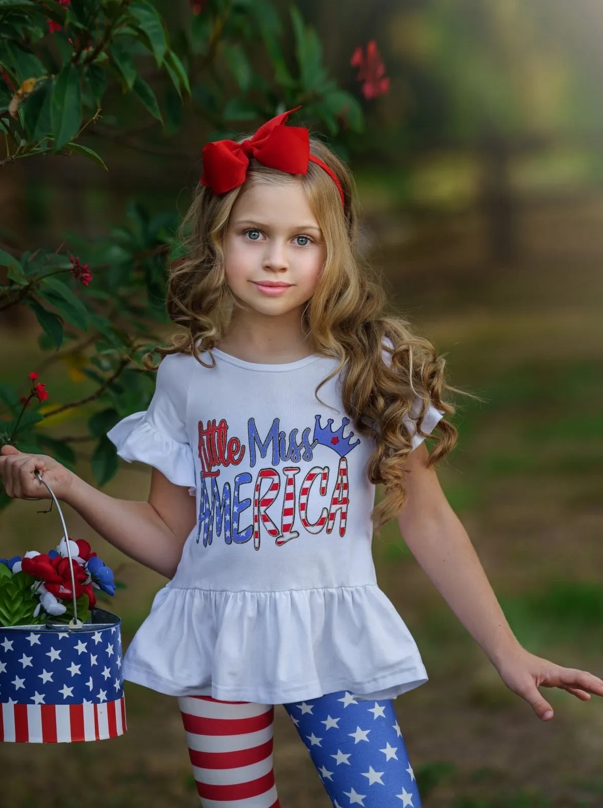 Little Miss America Legging Set - results: USA-themed leggings for girls