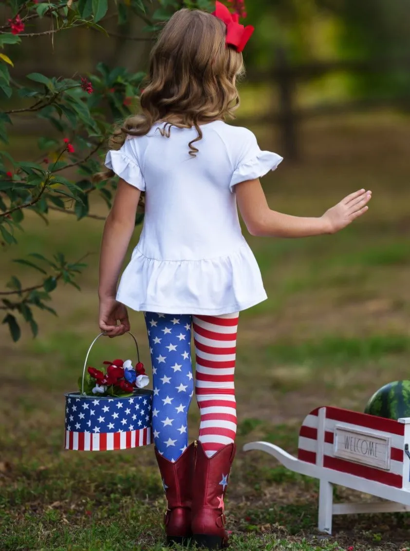 Little Miss America Legging Set - results: USA-themed leggings for girls