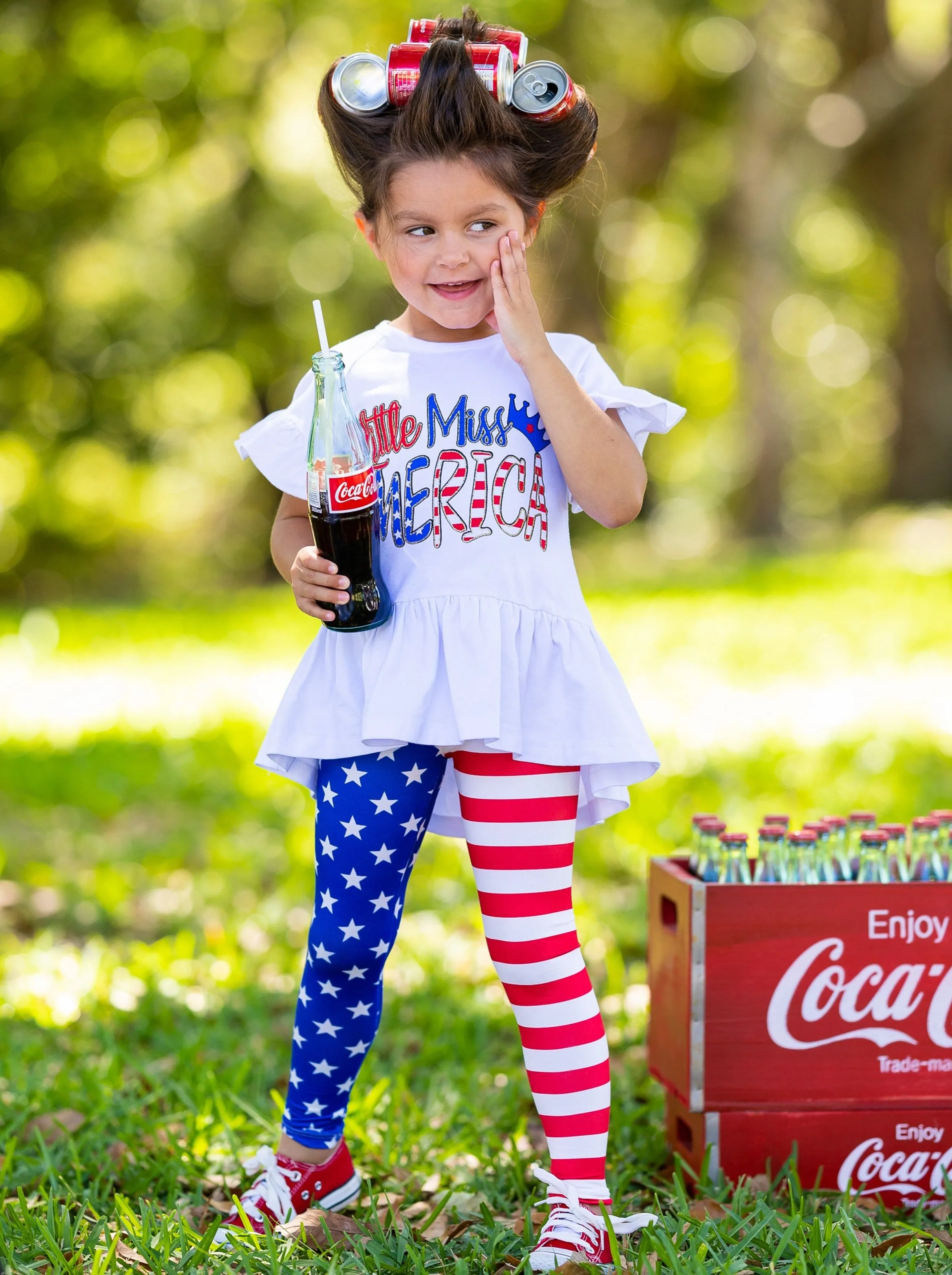 Little Miss America Legging Set - results: USA-themed leggings for girls