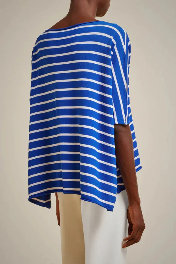 Liviana Conti Striped Sailor Top White