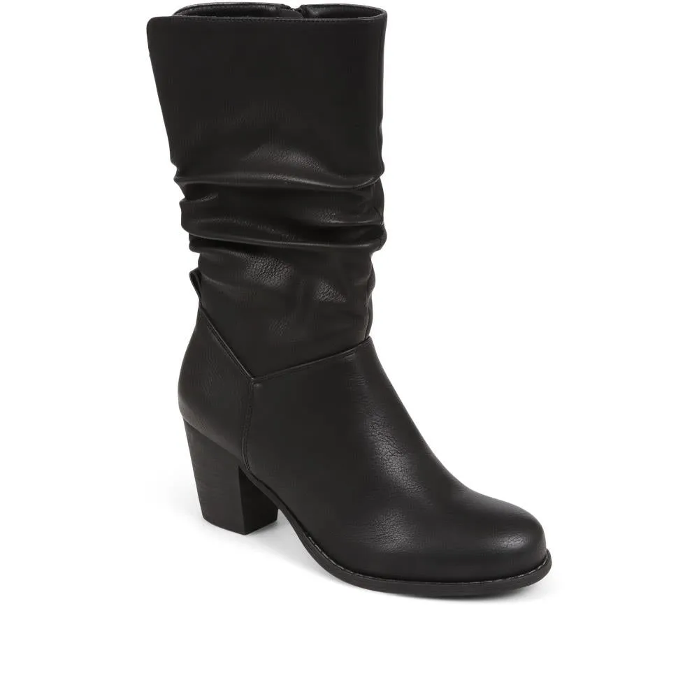 Long Black Slouch Boots for Women - SIN38003 / 324 494