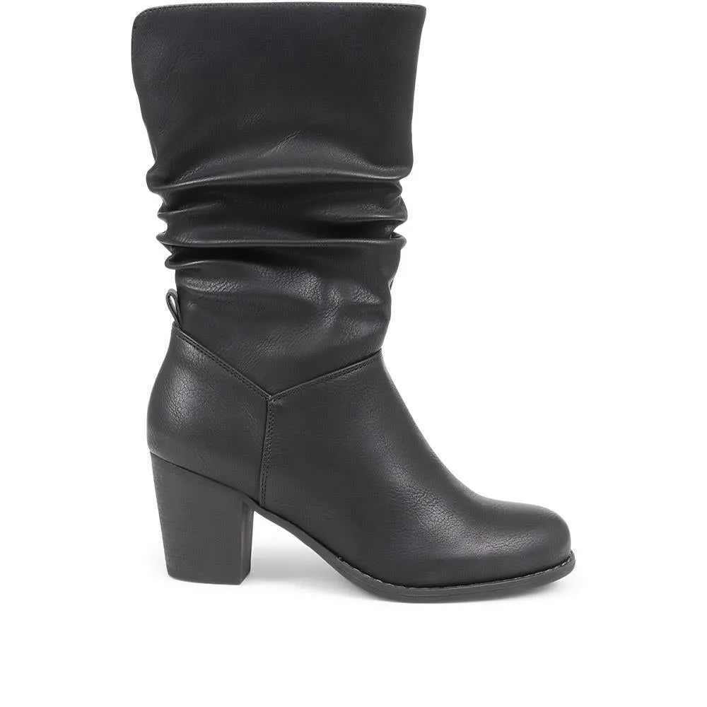 Long Black Slouch Boots for Women - SIN38003 / 324 494