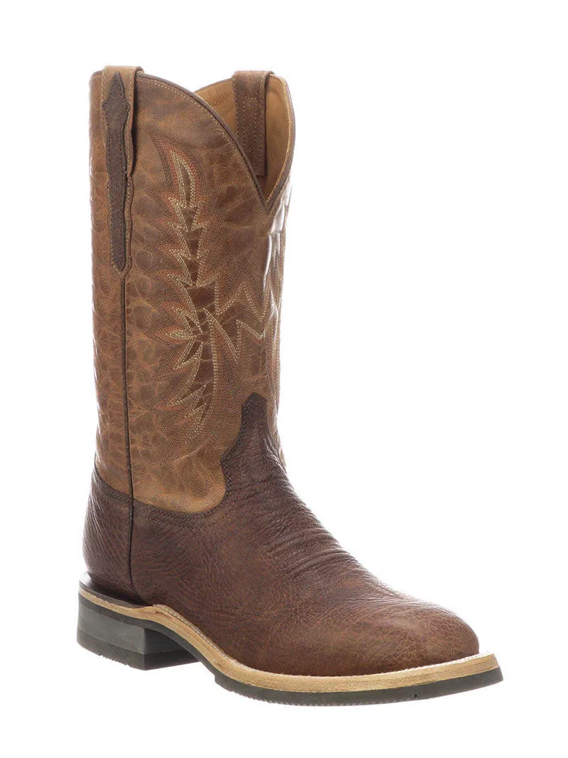 Lucchese Rudy Cowhide Performance Cowboy Boots, Chocolate Peanut.