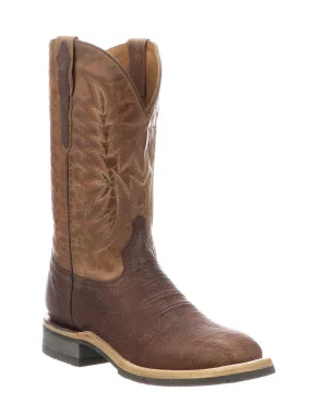 Lucchese Rudy Cowhide Performance Cowboy Boots, Chocolate Peanut.