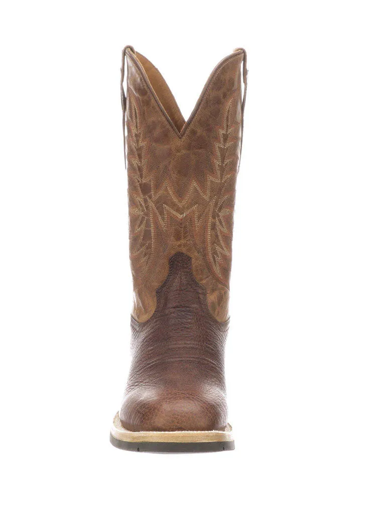 Lucchese Rudy Cowhide Performance Cowboy Boots, Chocolate Peanut.