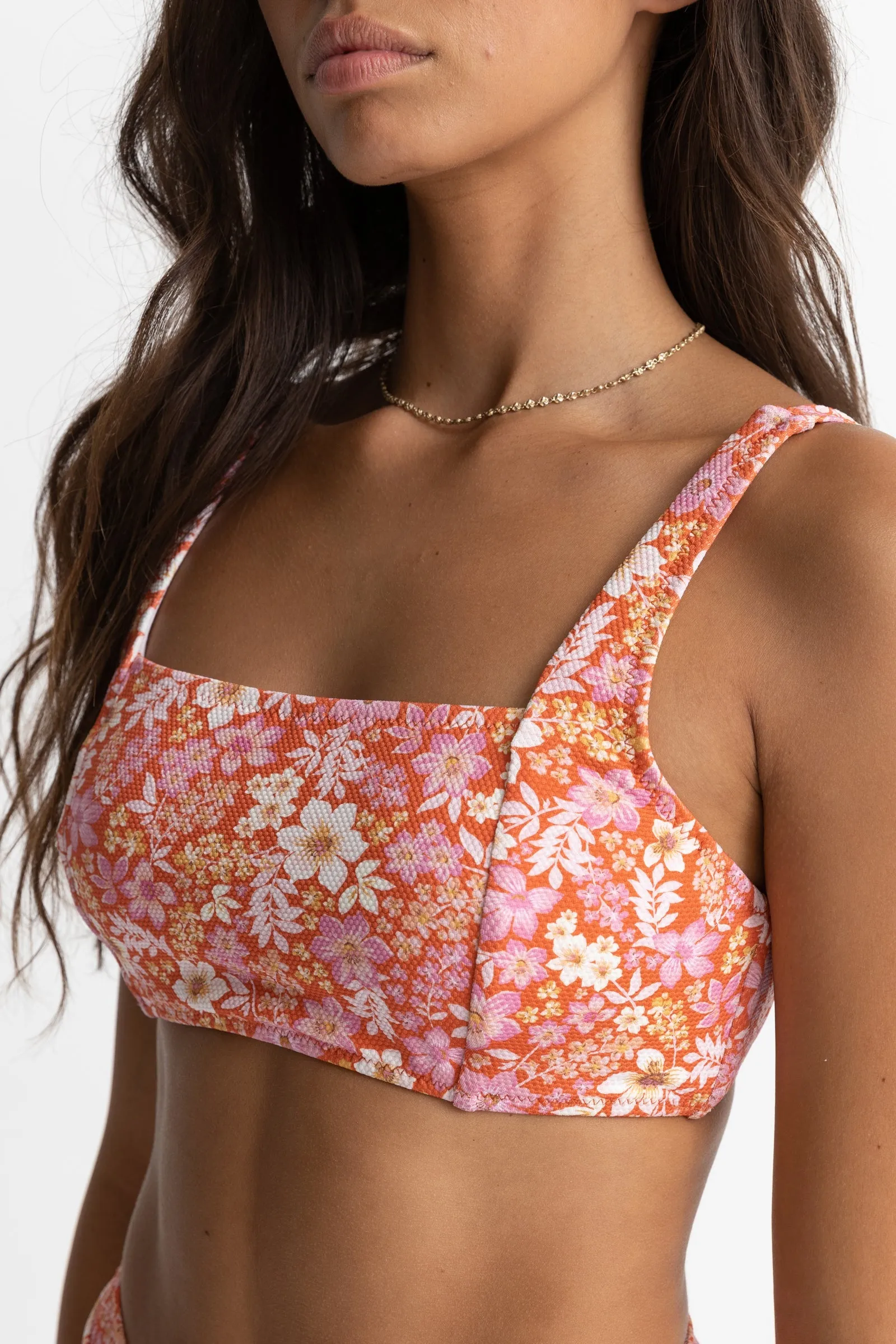 Luna Red Floral Underwire Top.