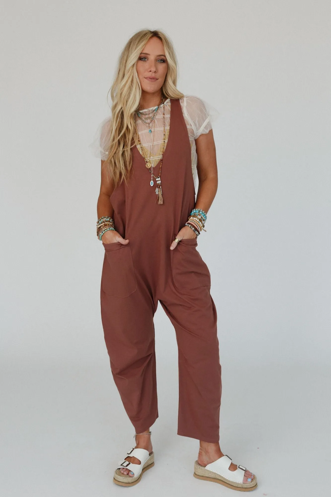 Marina Bay Jumpsuit - Mocha, Google SEO friendly words: Mocha Jumpsuit - Marina Bay