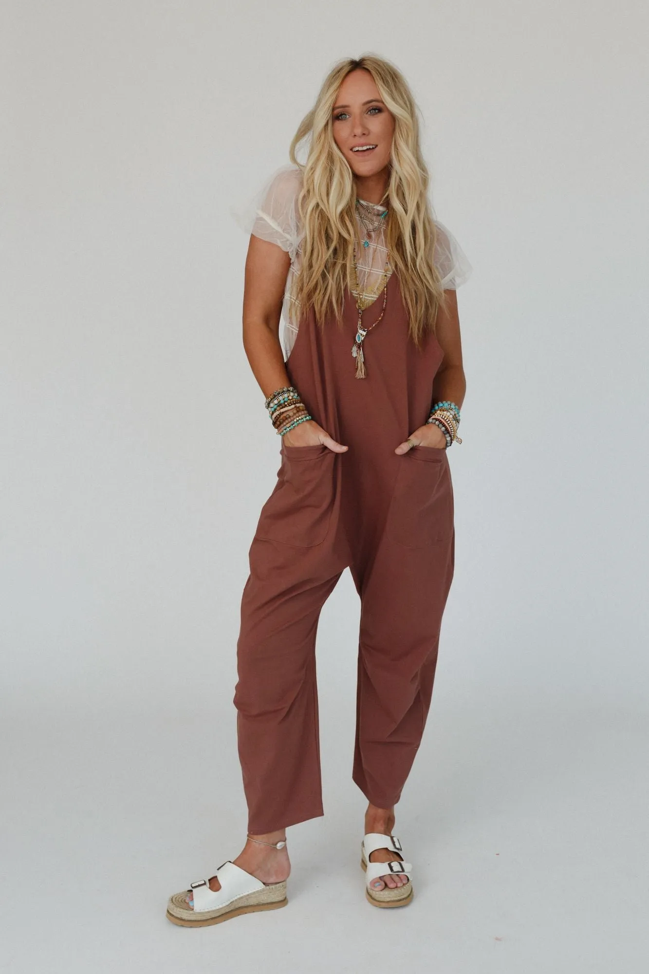 Marina Bay Jumpsuit - Mocha, Google SEO friendly words: Mocha Jumpsuit - Marina Bay