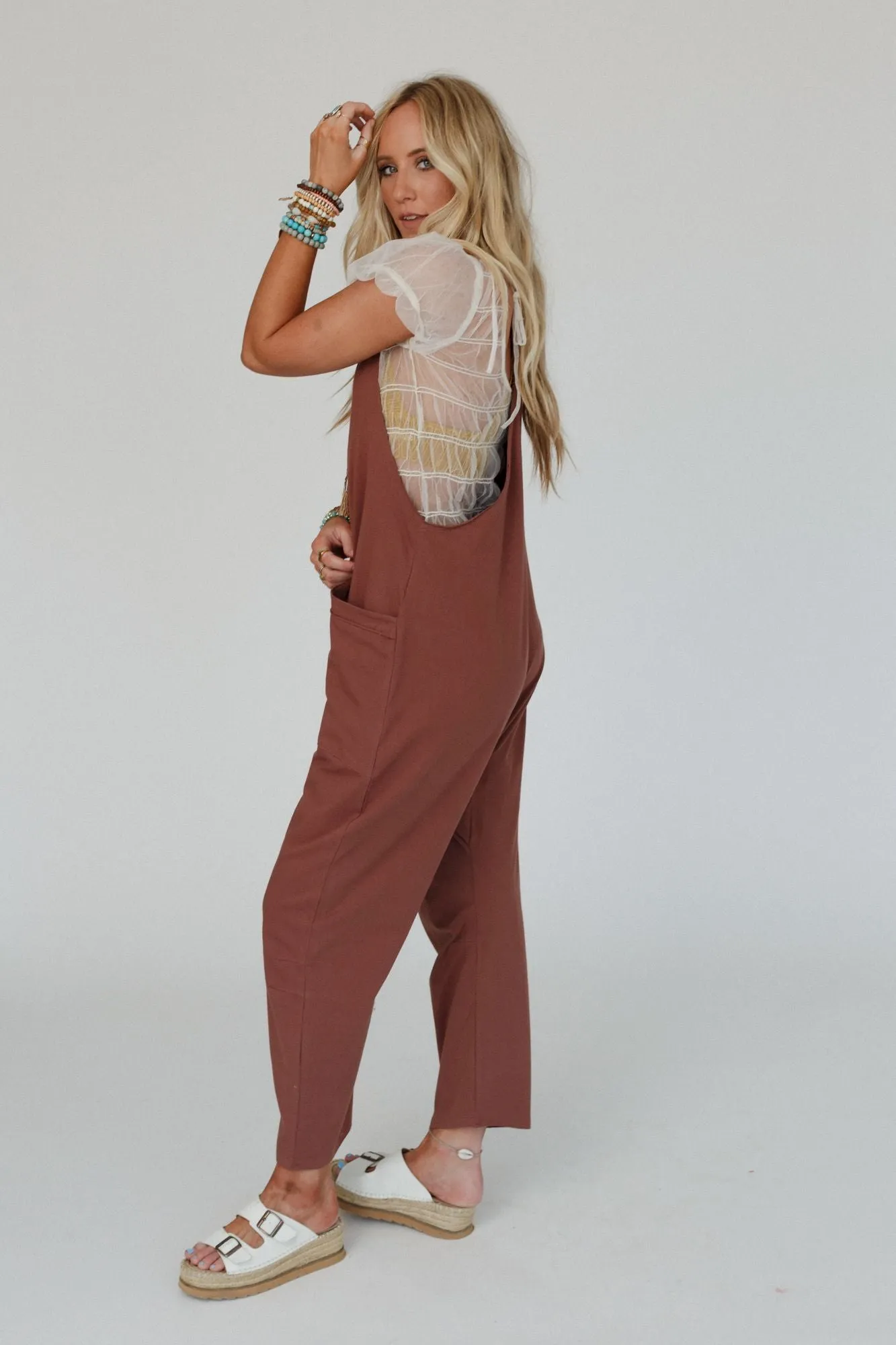 Marina Bay Jumpsuit - Mocha, Google SEO friendly words: Mocha Jumpsuit - Marina Bay