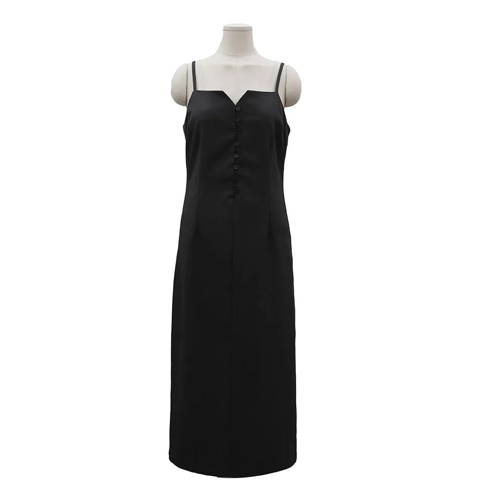 Maxi Dress with Square Neckline and Bustier Design OY16