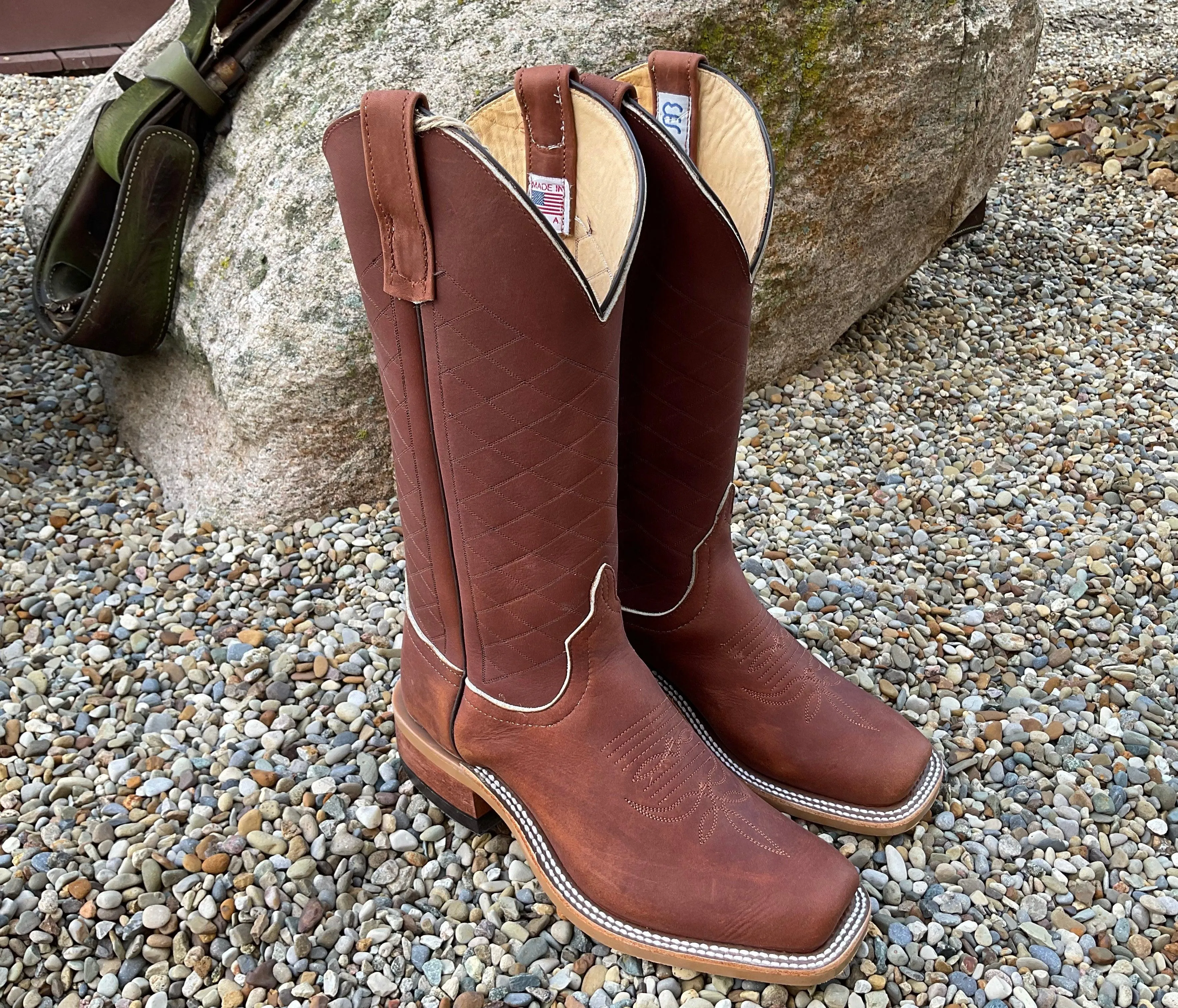 Men's Brown Big League Cowboy Toe Western Cowboy Boots 13 - Anderson Bean 335361