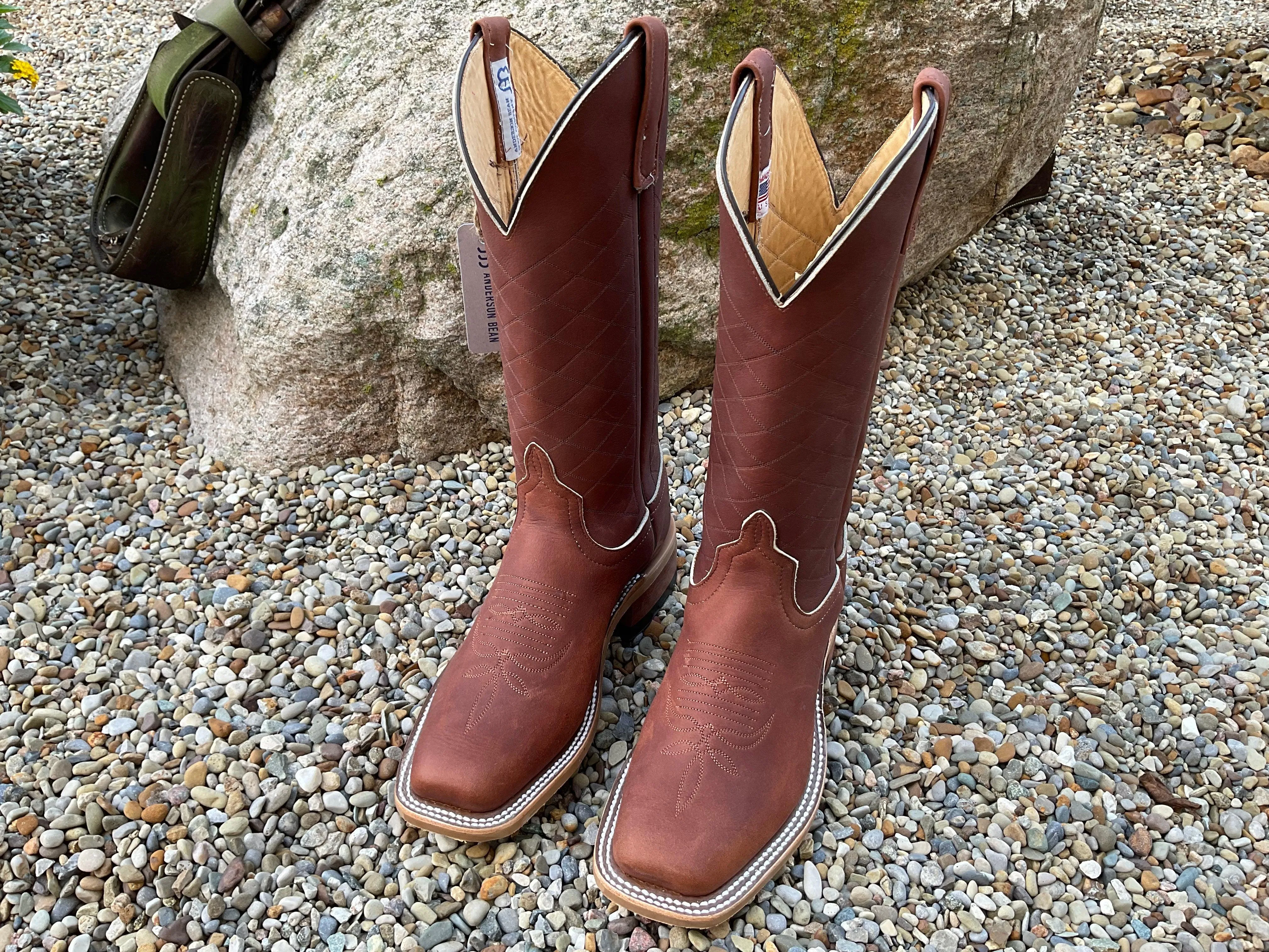 Men's Brown Big League Cowboy Toe Western Cowboy Boots 13 - Anderson Bean 335361