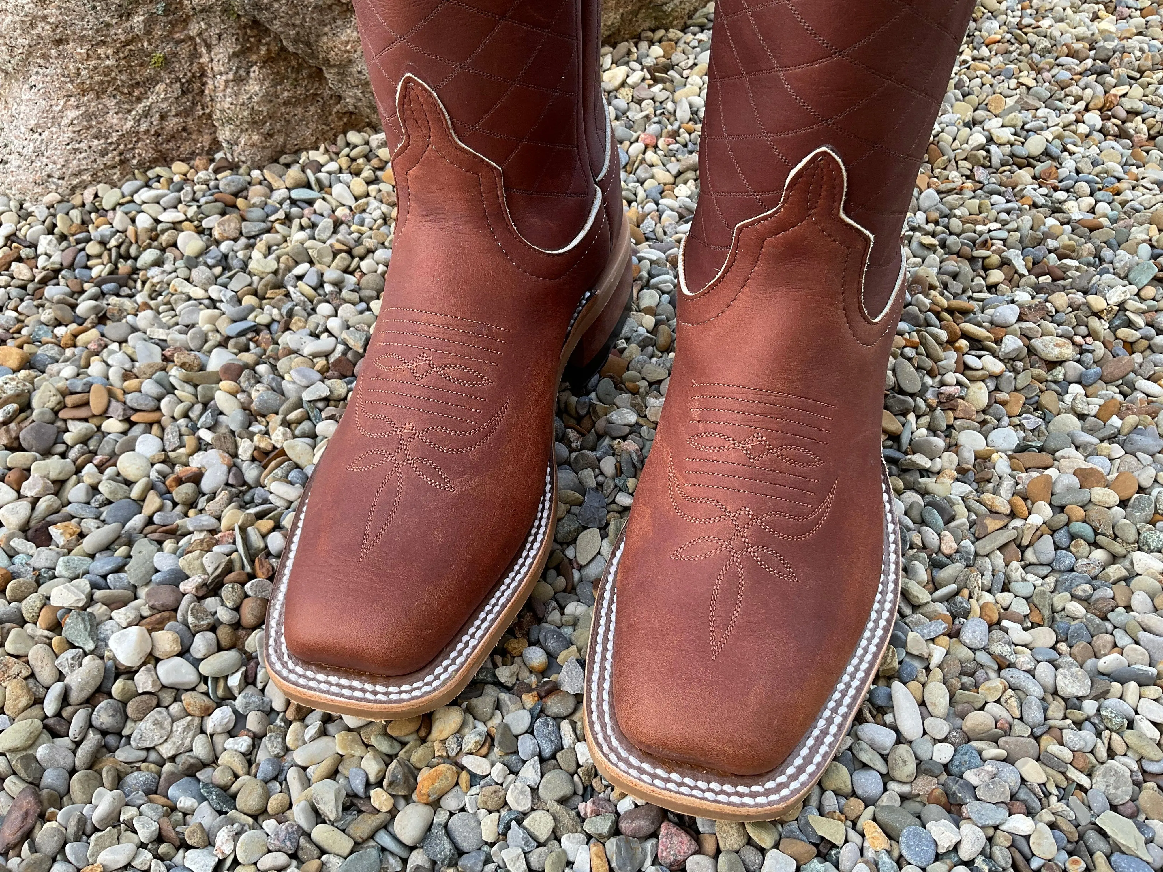 Men's Brown Big League Cowboy Toe Western Cowboy Boots 13 - Anderson Bean 335361