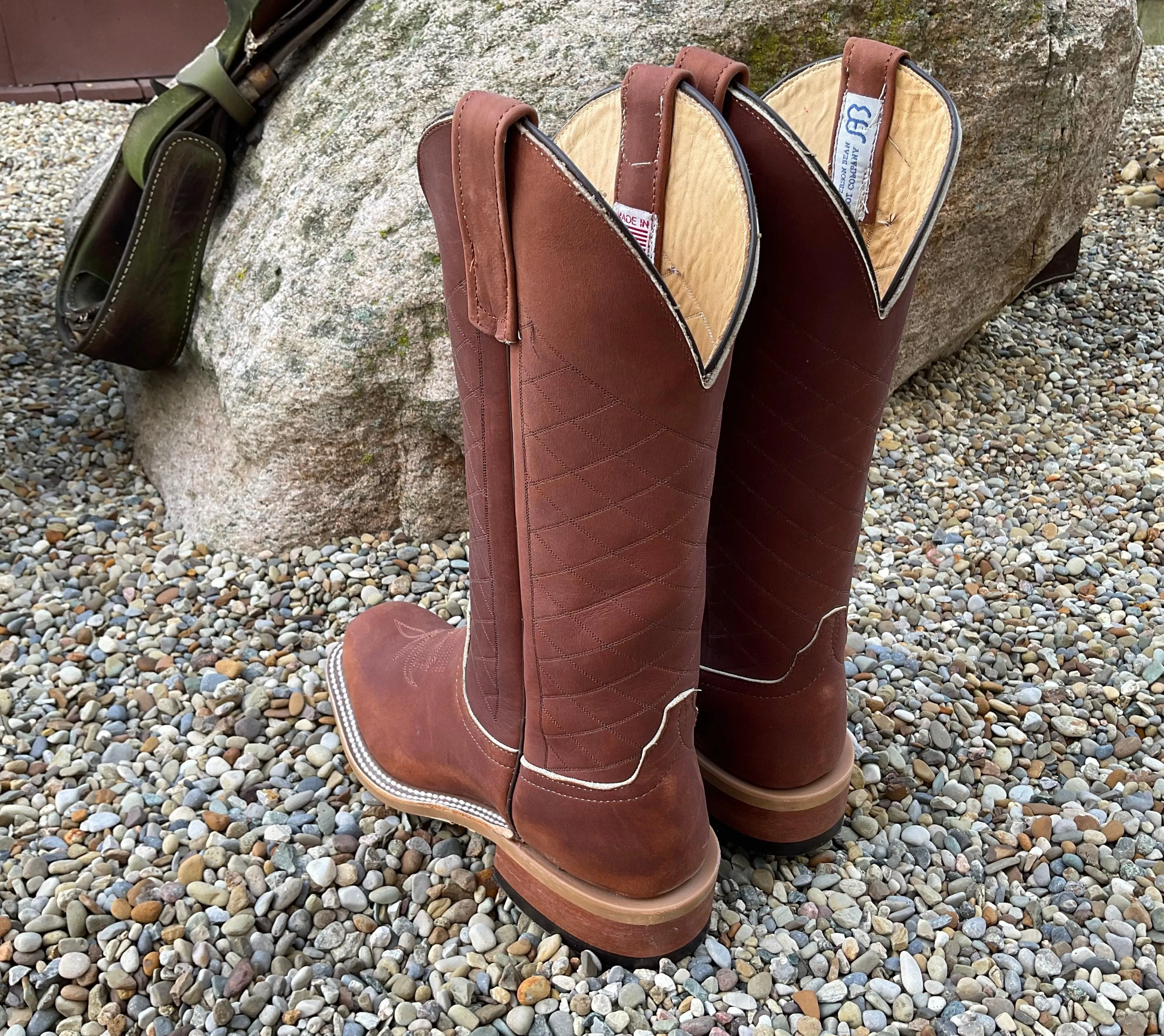 Men's Brown Big League Cowboy Toe Western Cowboy Boots 13 - Anderson Bean 335361