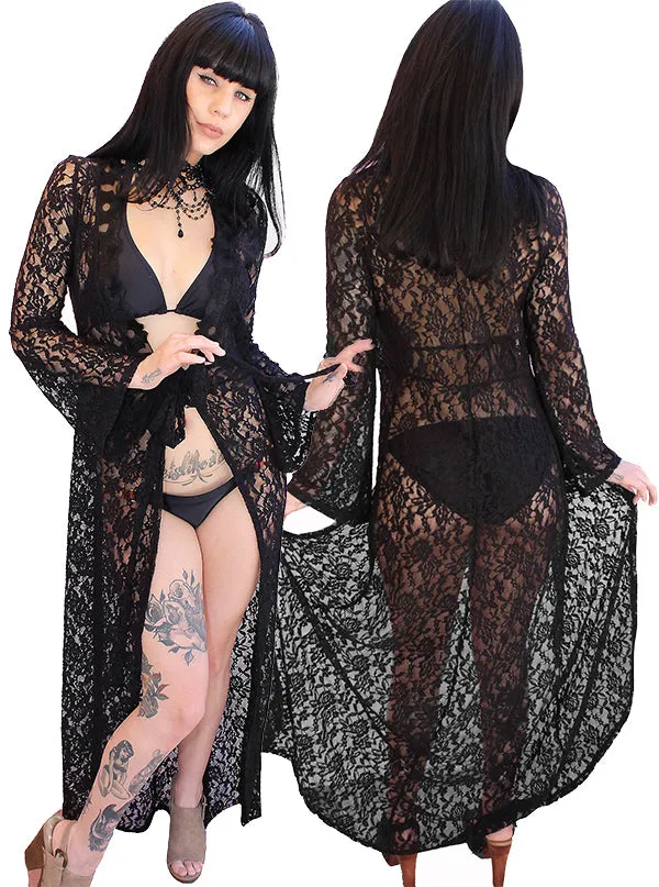 Midnight Lover Kimono Duster for Women