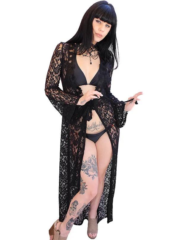 Midnight Lover Kimono Duster for Women