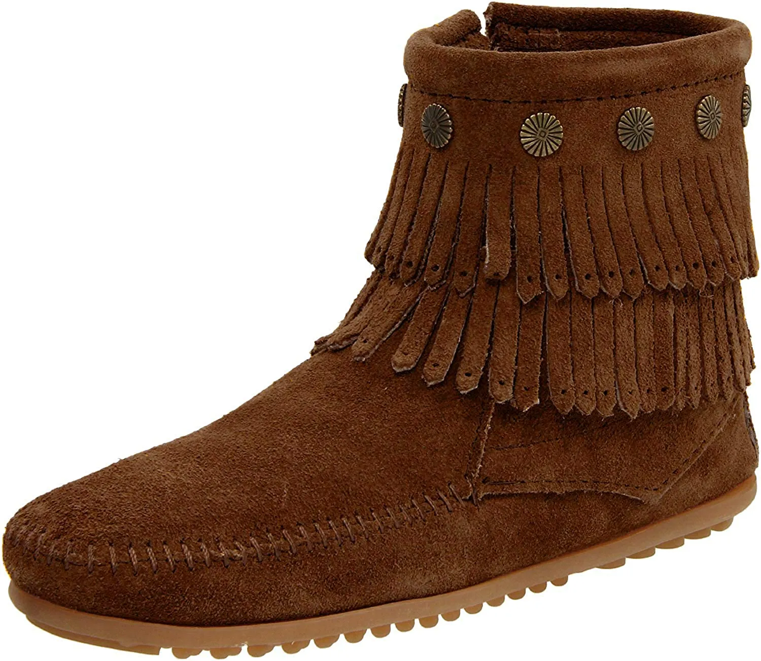 Minnetonka Women's Double Fringe Side Zip Boot - Best Price & Deals