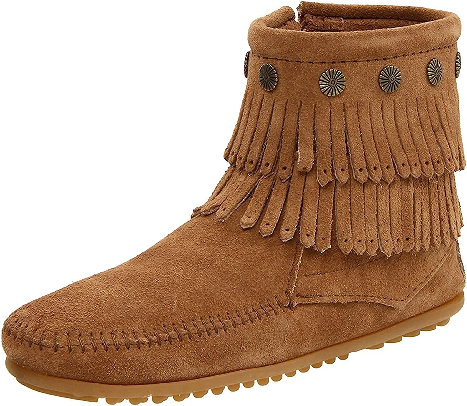 Minnetonka Women's Double Fringe Side Zip Boot - Best Price & Deals