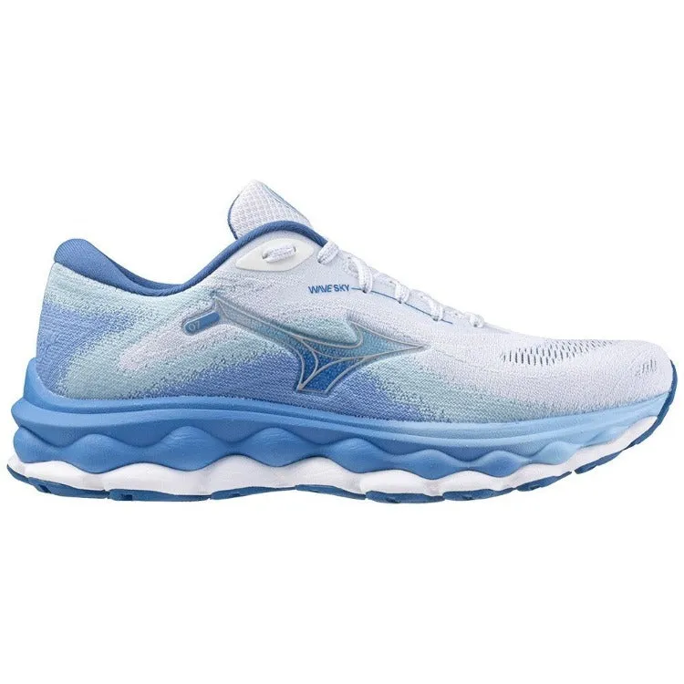 Mizuno Wave Sky 7 Women's Running Shoes - White/Nickel/Marina