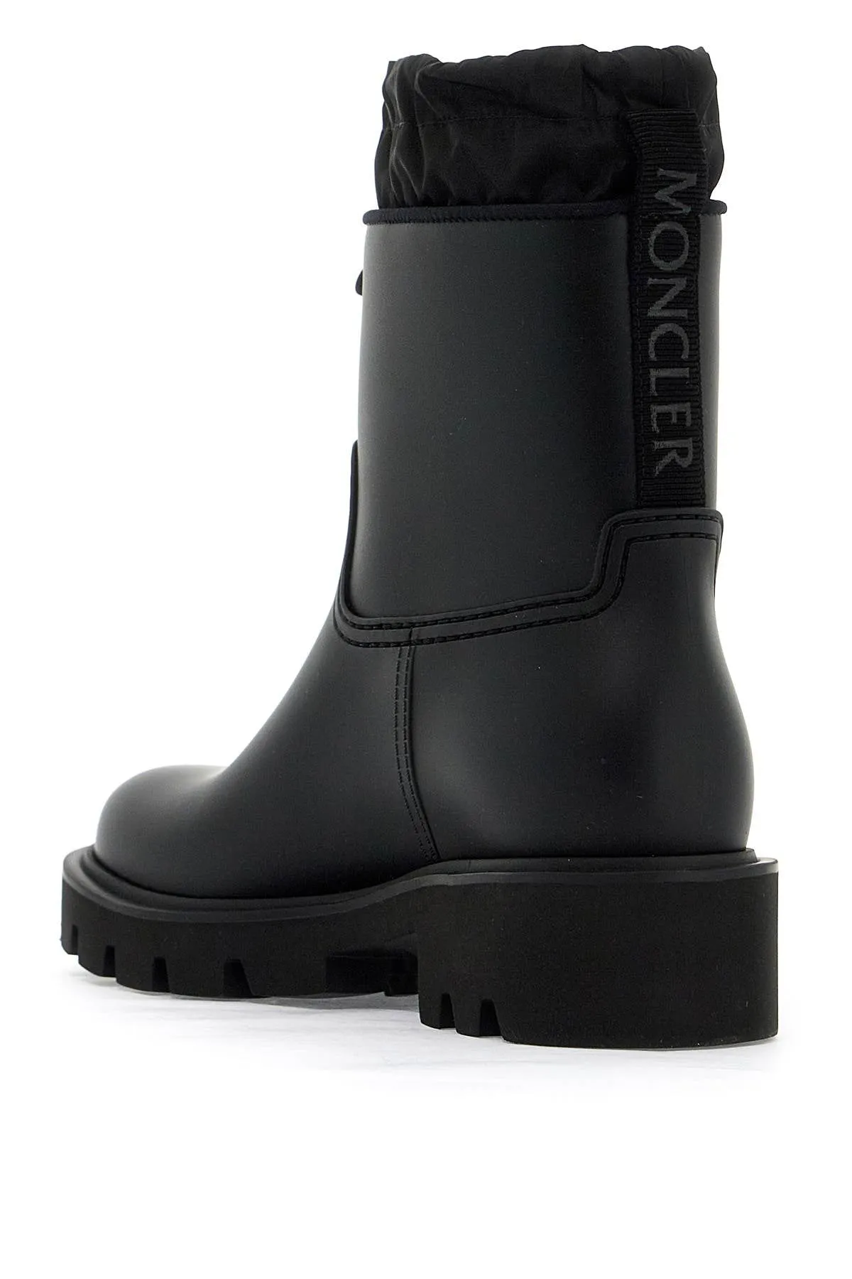 Moncler Black Rain Boots with Kickstream Technology