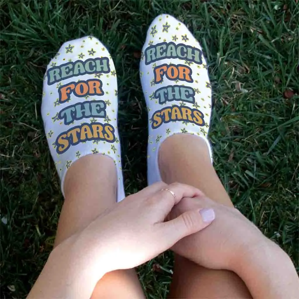 Motivational No Show Socks - Star-themed Socks for Self-Motivation