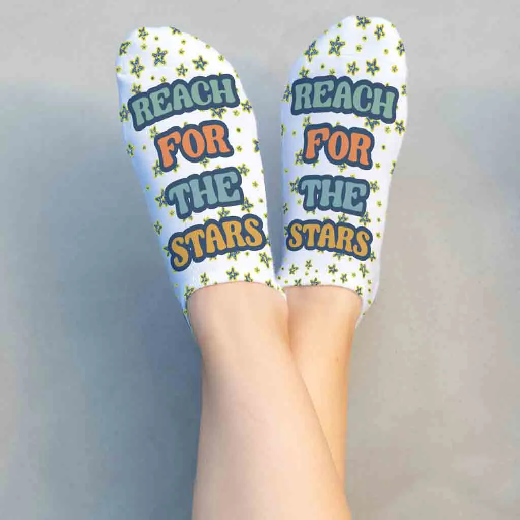 Motivational No Show Socks - Star-themed Socks for Self-Motivation