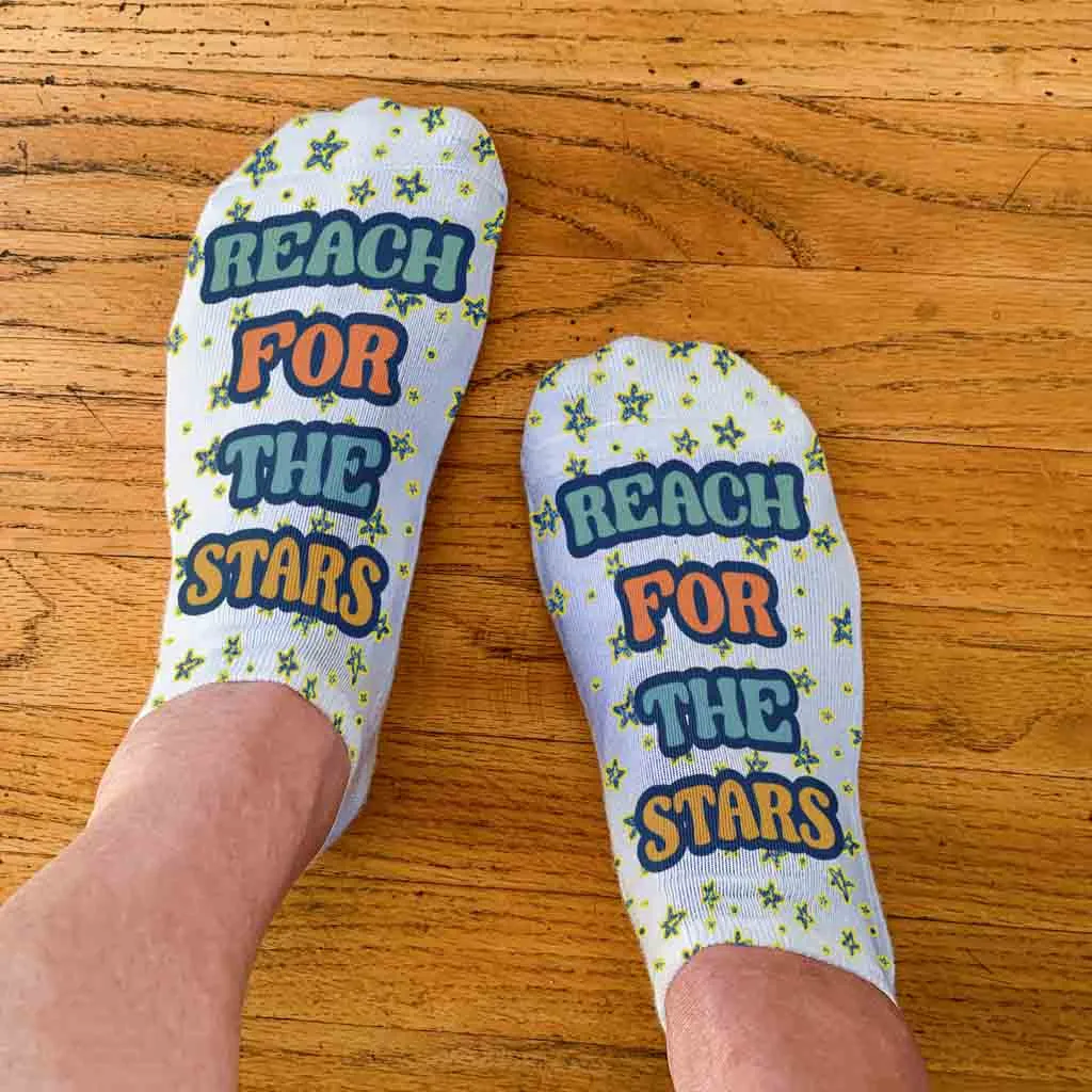 Motivational No Show Socks - Star-themed Socks for Self-Motivation