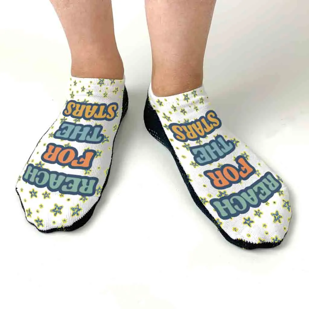 Motivational No Show Socks - Star-themed Socks for Self-Motivation