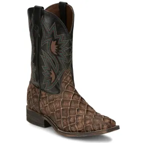 Nocona Men's Brown Fish Print Cowboy Boots