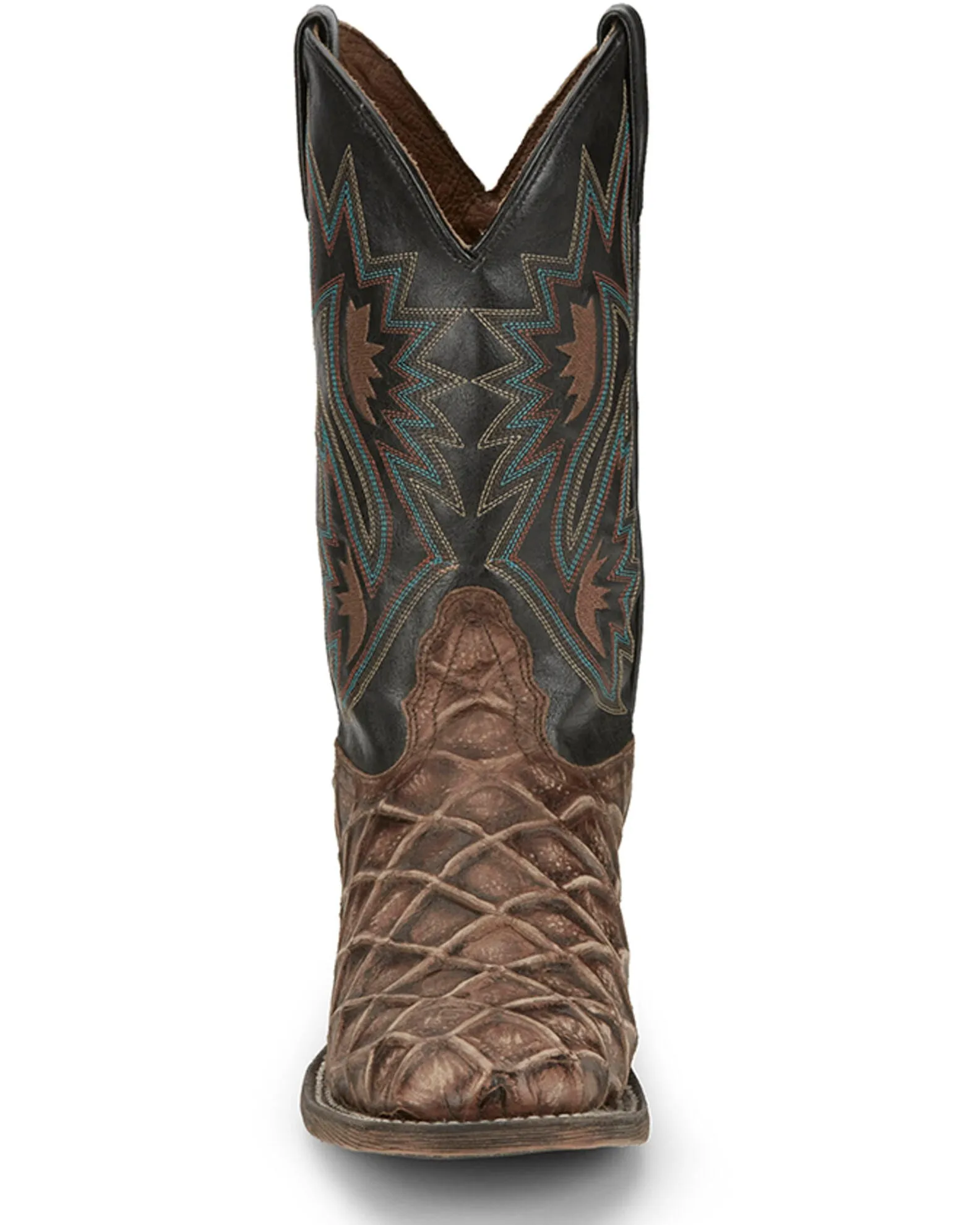 Nocona Men's Brown Fish Print Cowboy Boots