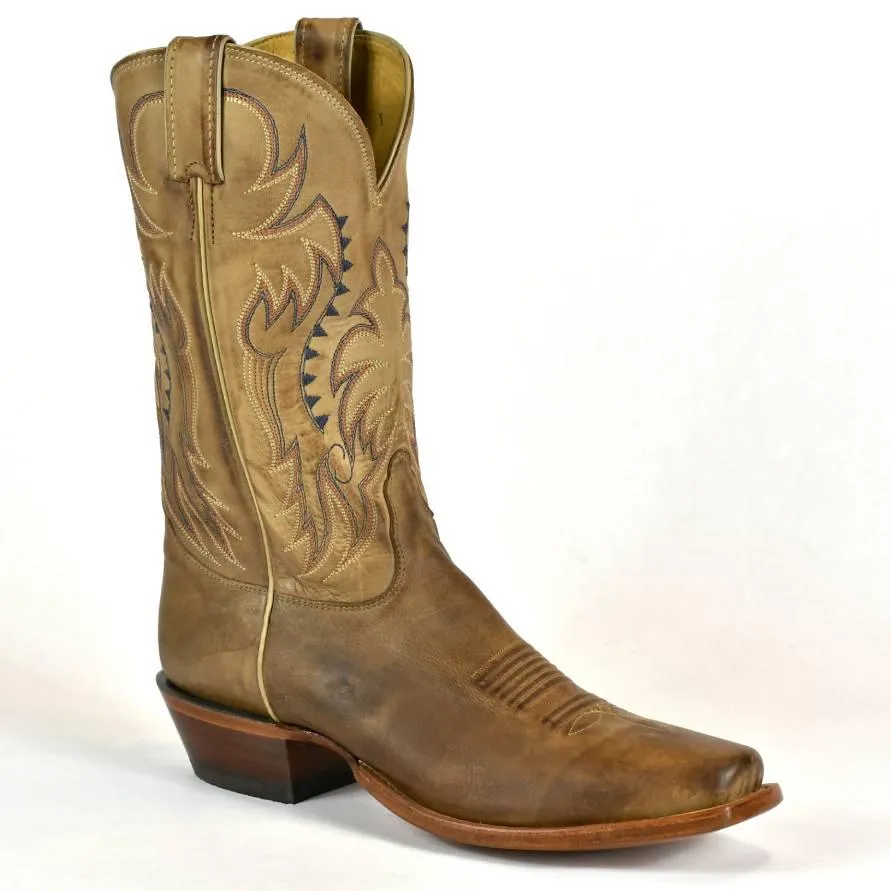 Nocona Vintage Western Boots - Tan Leather Men's - MD 2711 US-Made