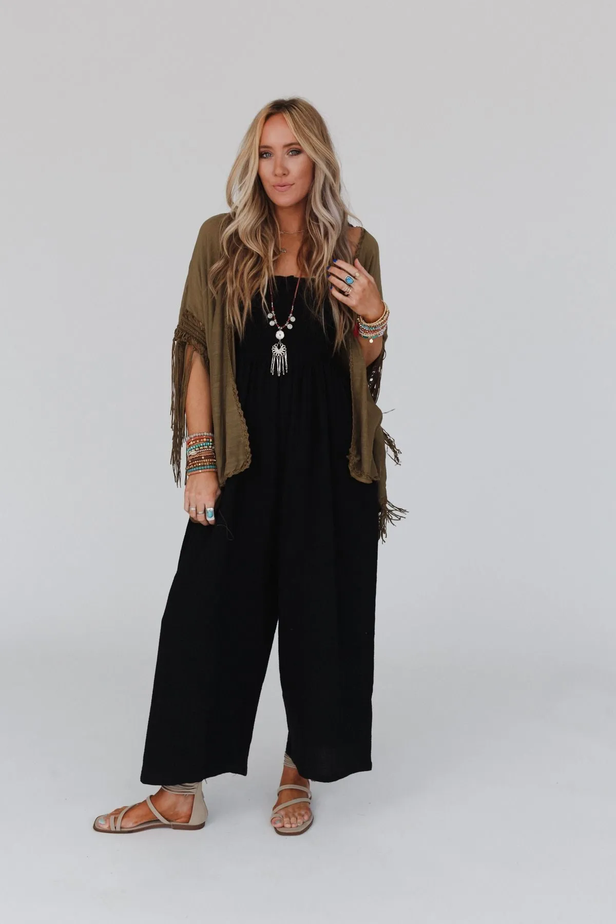 Olive Macramé Kimono - Perfect for Dreamy Looks