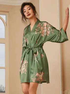 Olive Short Kimono Robe - Search Result: Shop Now!