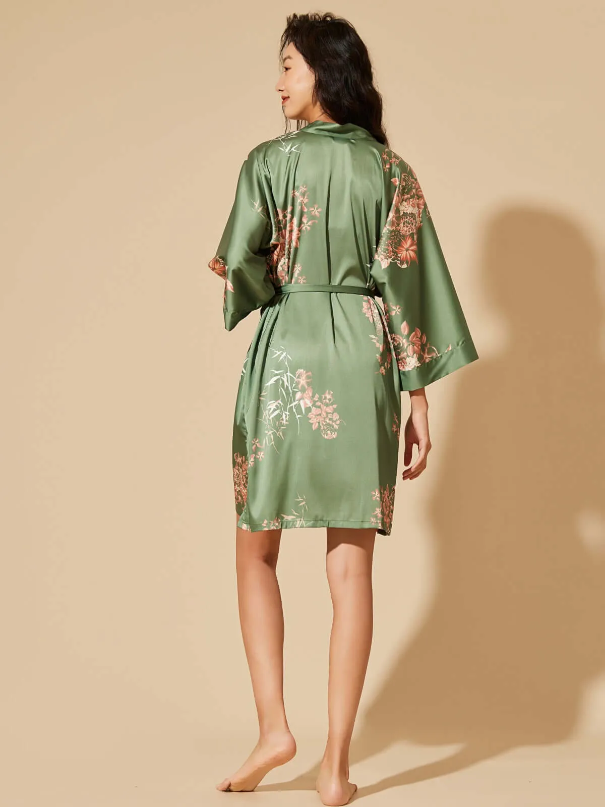 Olive Short Kimono Robe - Search Result: Shop Now!