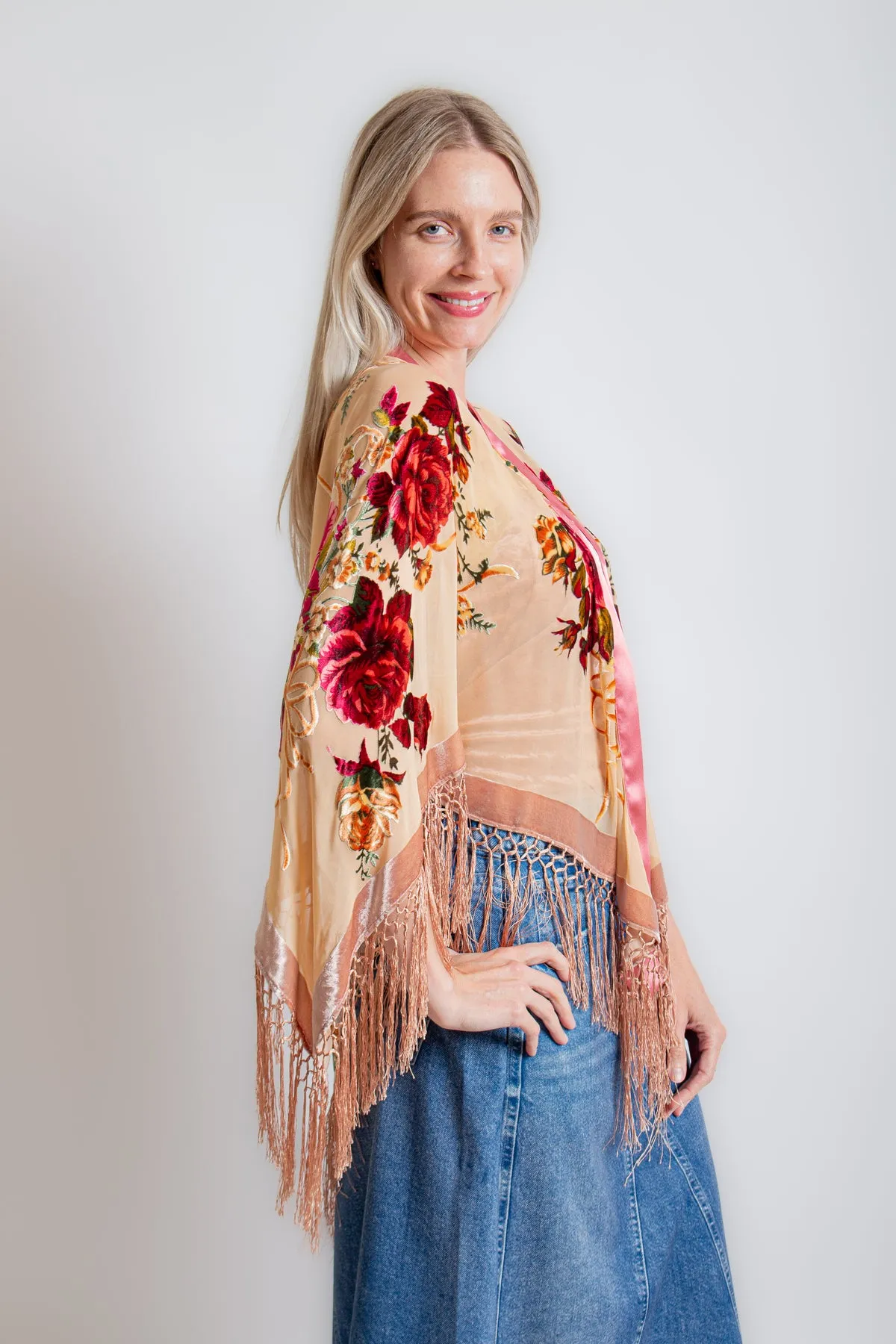 Peach Flower Kimono