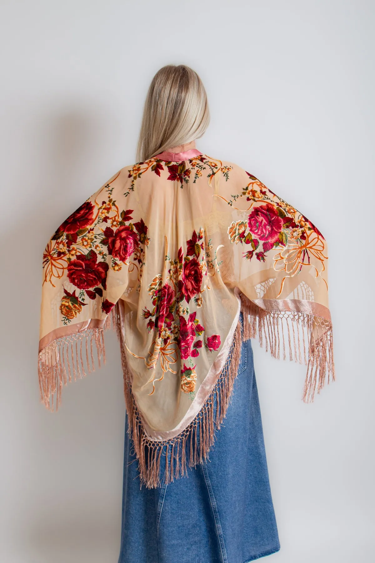 Peach Flower Kimono