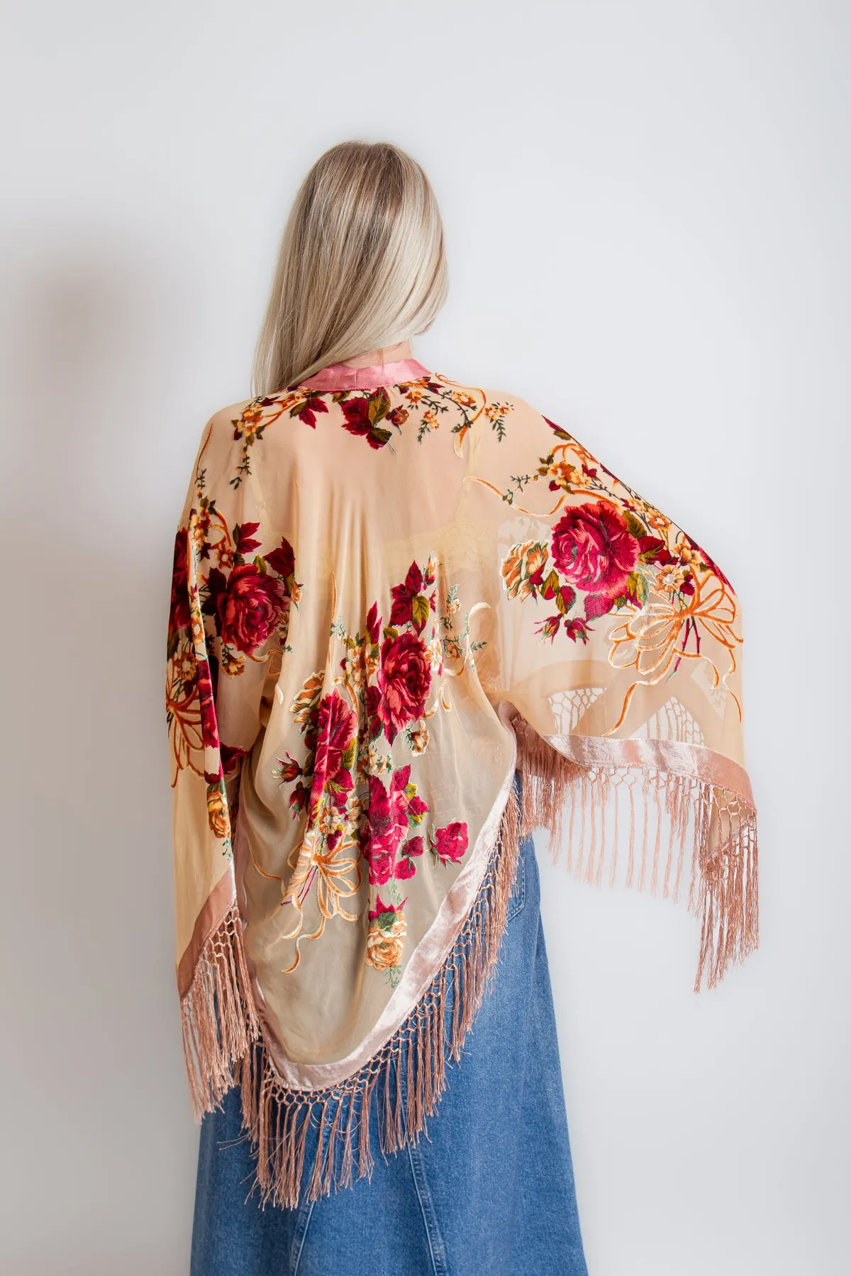 Peach Flower Kimono