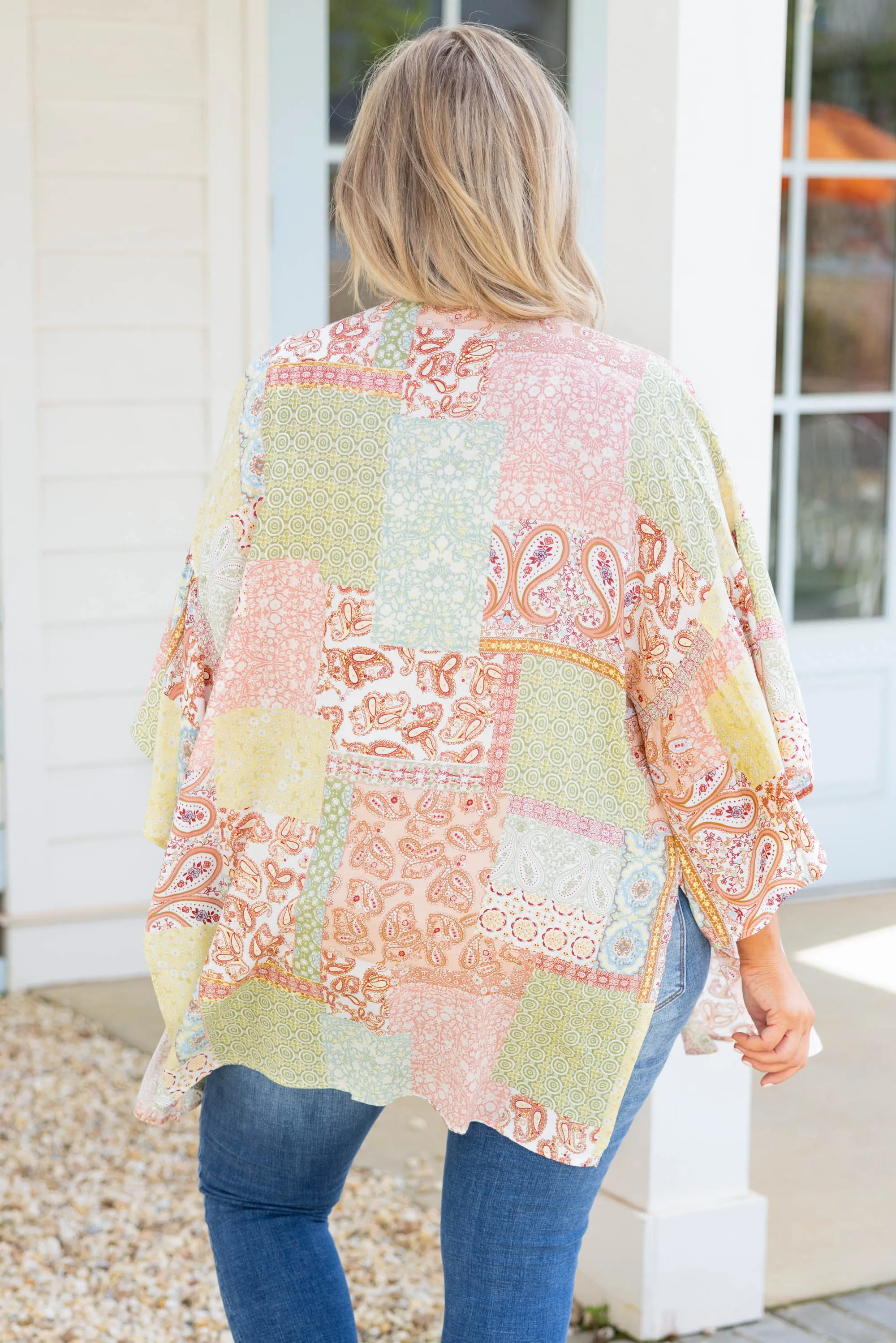 Peach Paisley Paradise Kimono - Trendy Fashion