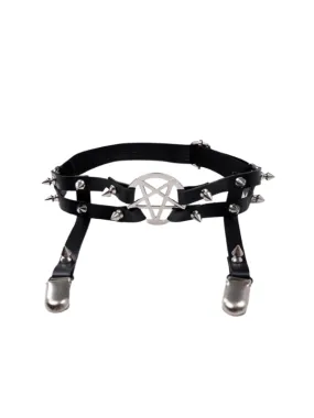 Pentagram Garter Belt with Rivet - Buy Now!