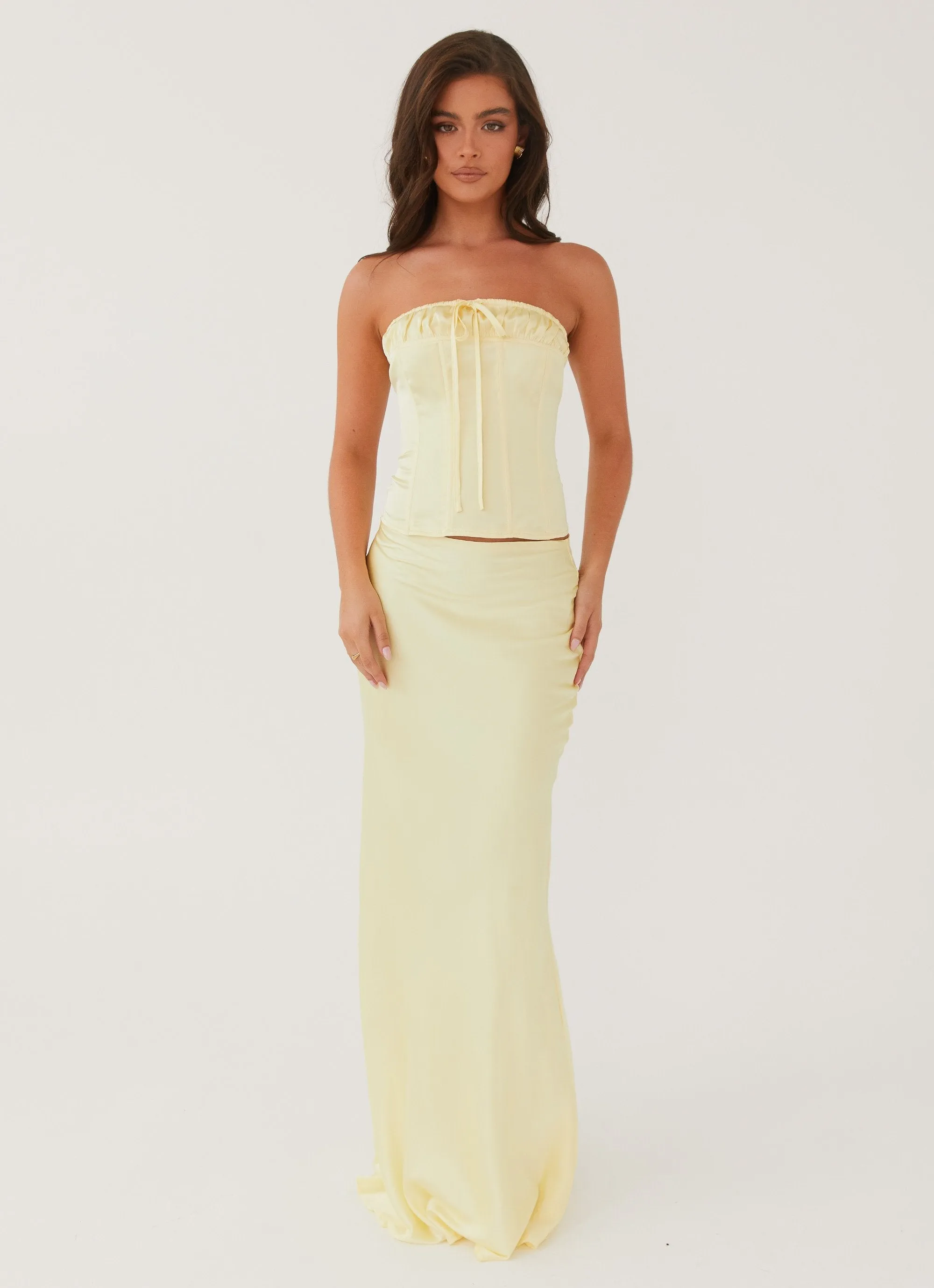 Peppermayo - Golden Grace Bustier Top - Lemon