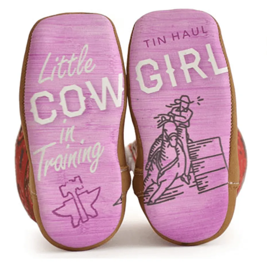 Pink Paisley Barrel Racer Cowgirl Boot for Infants - Tin Haul 0102-5017