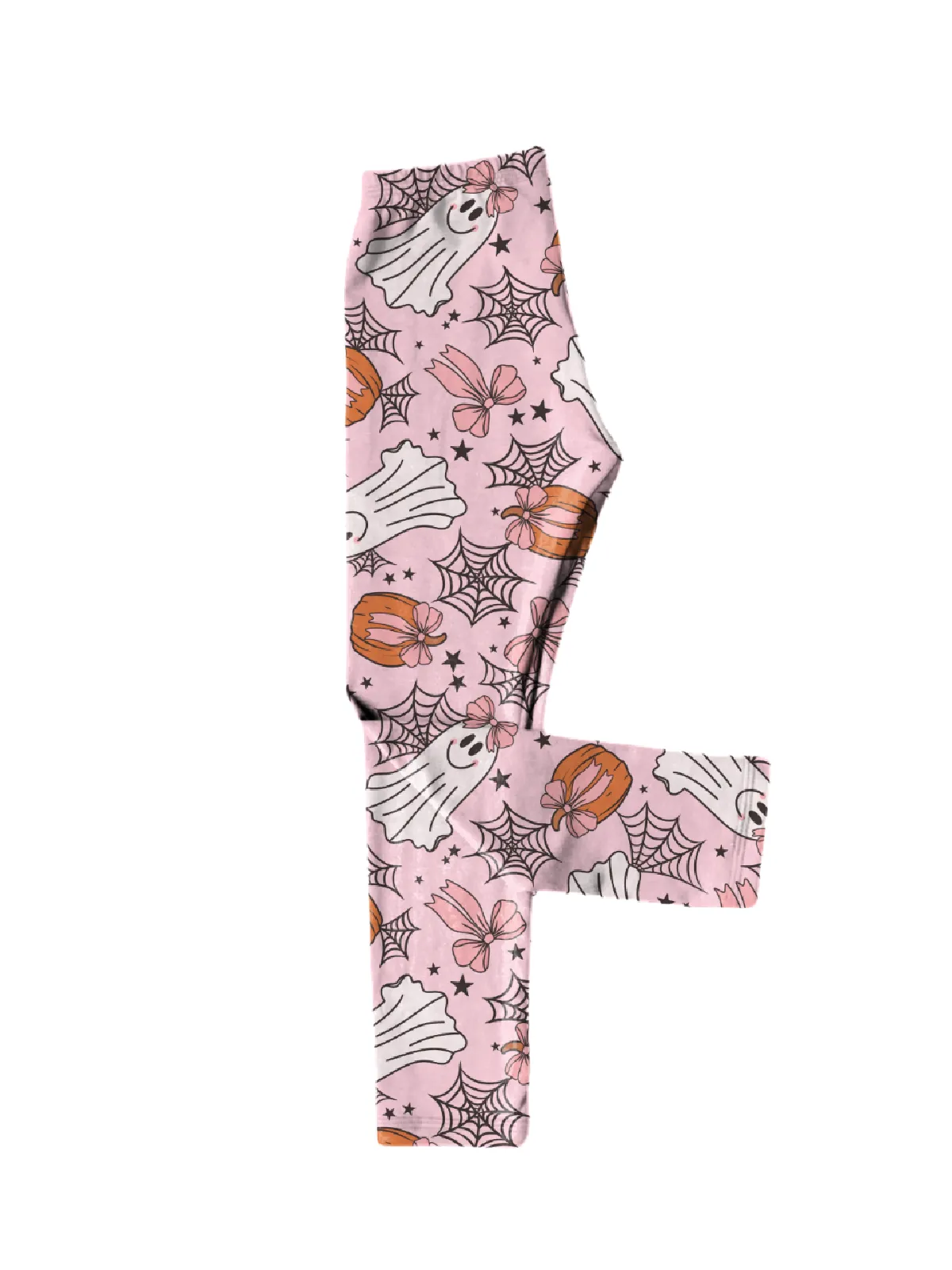 Pink Retro Halloween Girls Leggings