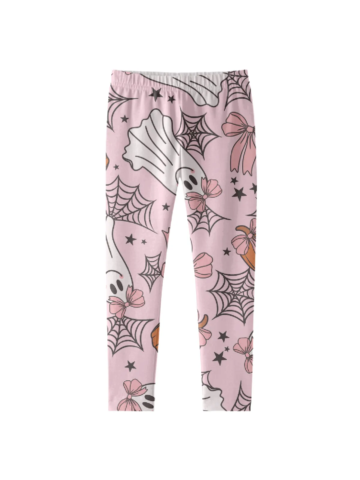 Pink Retro Halloween Girls Leggings